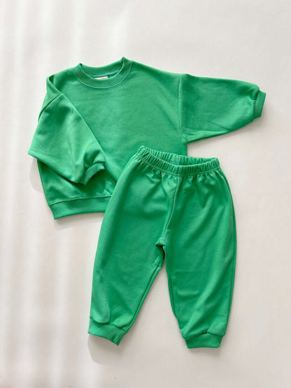 Kids Soy 24Fall Cotton Sweatshirt and Jogger Pants Set (1 - 9y) - 11 Colors kids outfit