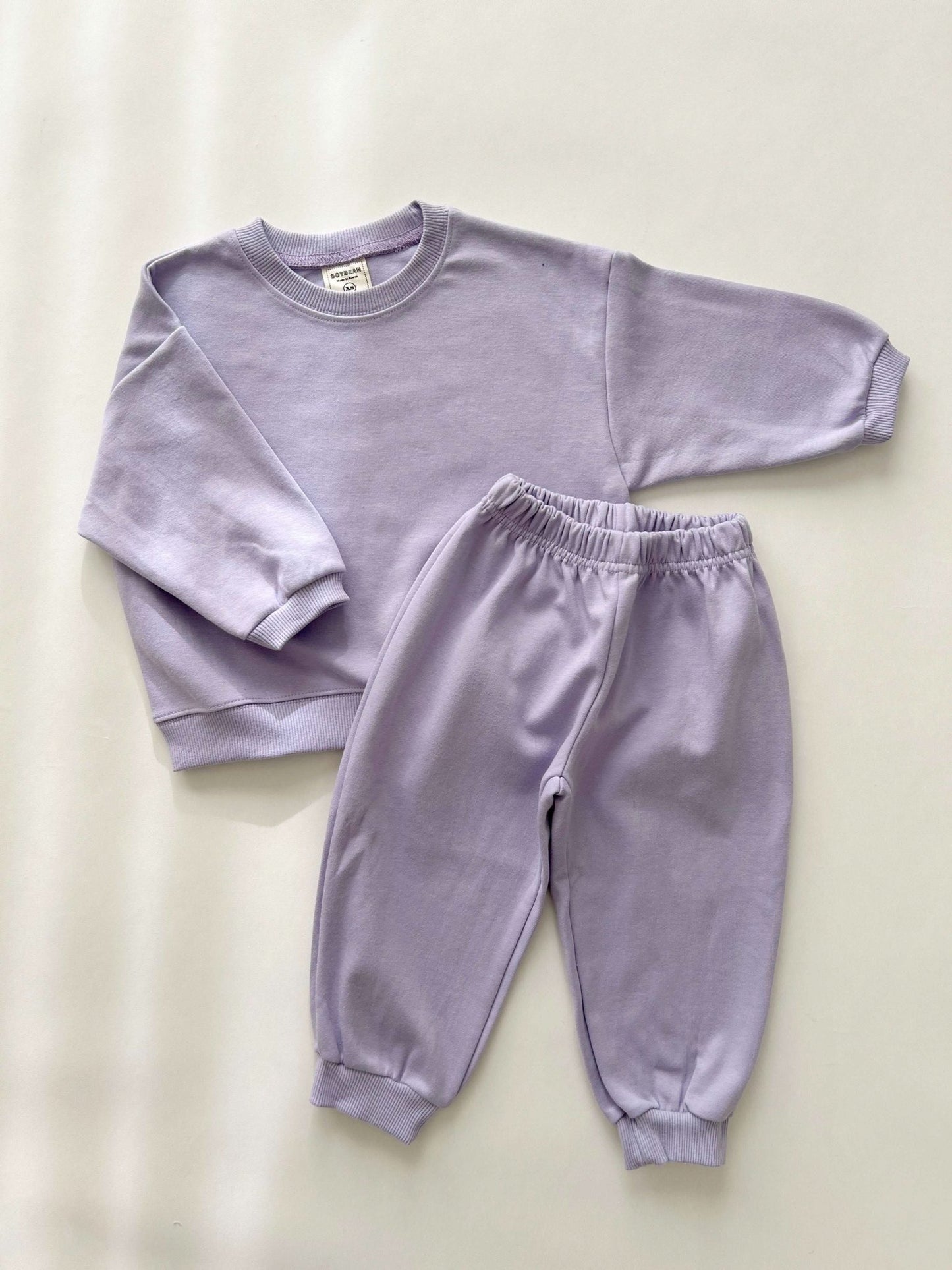 Kids Soy 24Fall Cotton Sweatshirt and Jogger Pants Set (1 - 9y) - 11 Colors kids outfit