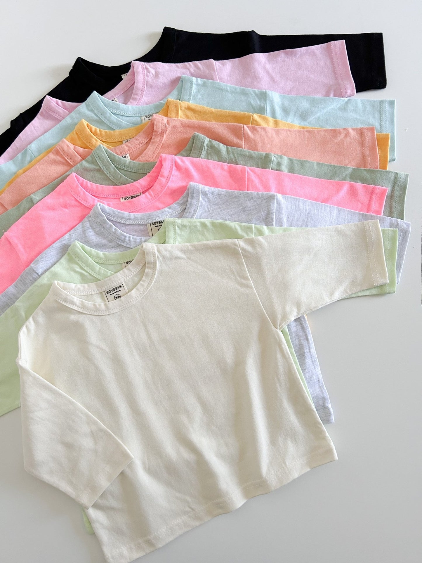 Kids Soy S25 Basic Long Sleeve Top (1 - 9y) - 10 Colors kids outfit
