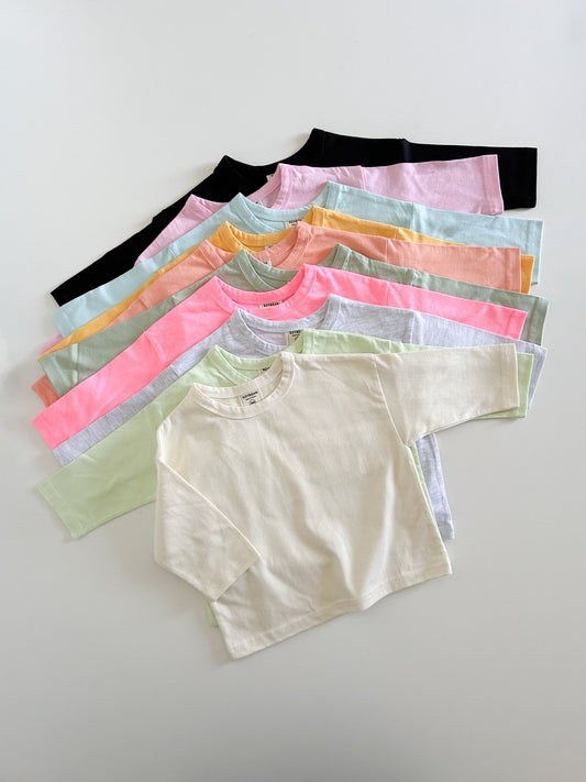 Kids Soy S25 Basic Long Sleeve Top (1 - 9y) - 10 Colors kids outfit