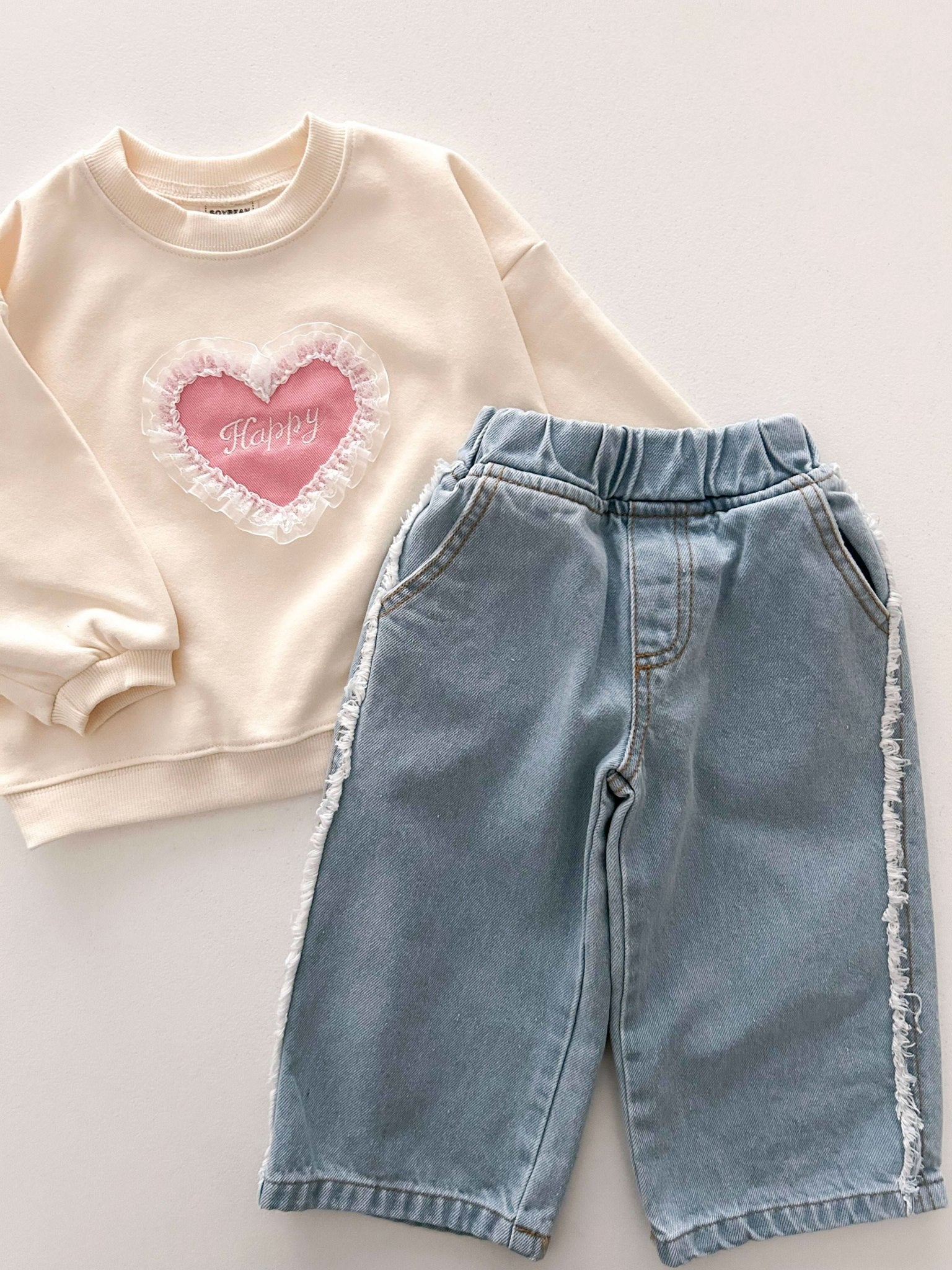 Kids Soy S25 Frayed Denim Pull - On Pants (1 - 8y) - 2 Colors kids outfit