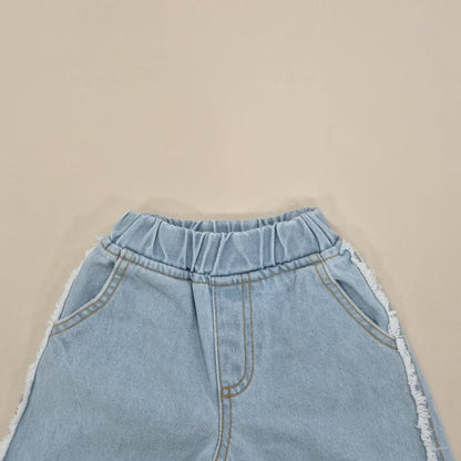 Kids Soy S25 Frayed Denim Pull - On Pants (1 - 8y) - 2 Colors kids outfit