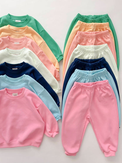 Kids Soy S25 Sweatshirt and Jogger Pants Set (1 - 9y) - 7 Pop Colors kids outfit