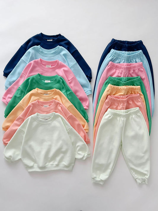 Kids Soy S25 Sweatshirt and Jogger Pants Set (1 - 9y) - 7 Pop Colors kids outfit