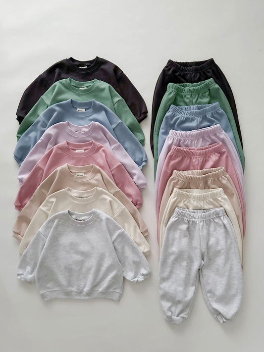 Kids Soy S25 Sweatshirt and Jogger Pants Set (1 - 9y) - Beige, Cream kids outfit