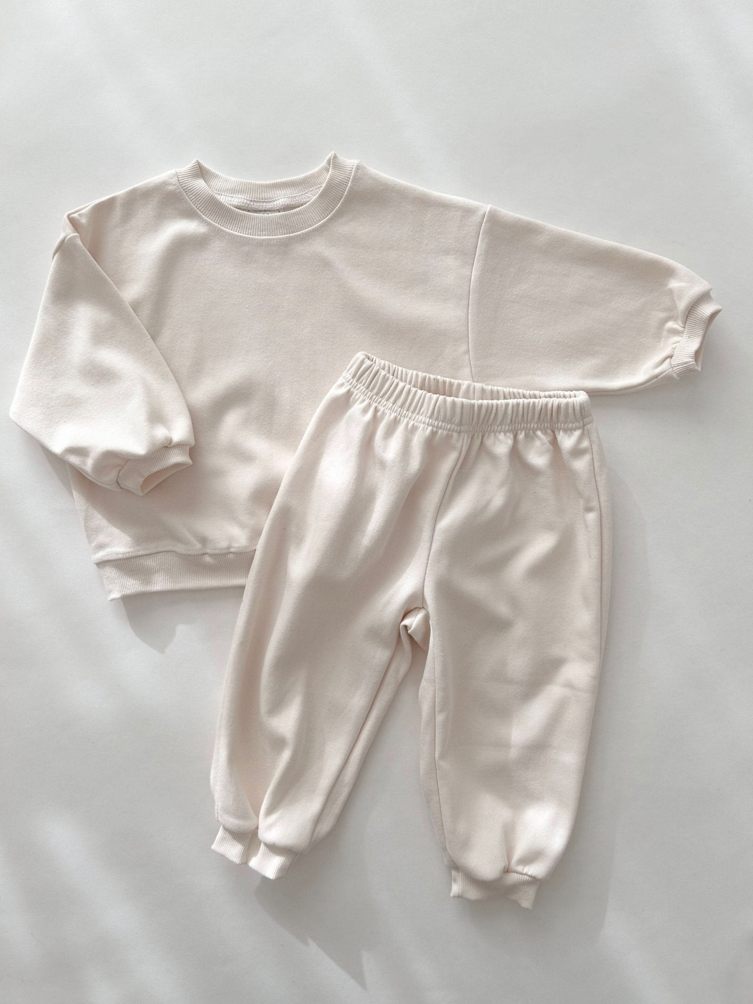 Kids Soy S25 Sweatshirt and Jogger Pants Set (1 - 9y) - Beige, Cream kids outfit