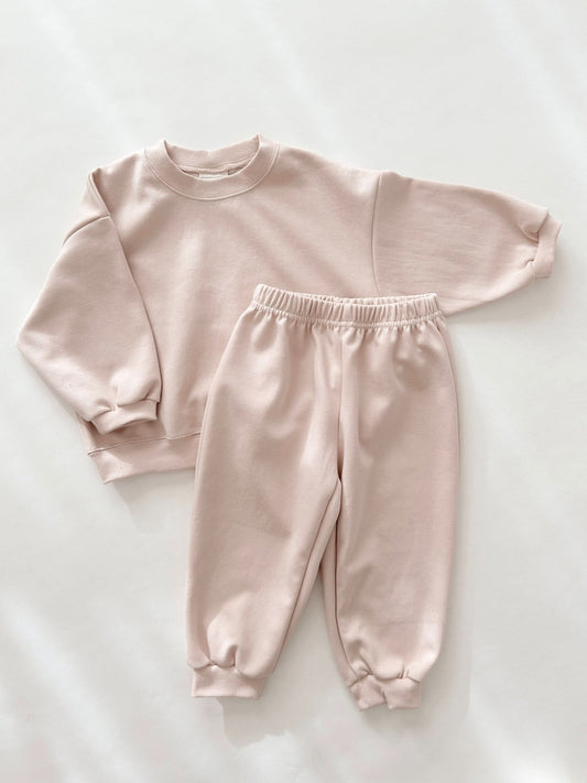 Kids Soy S25 Sweatshirt and Jogger Pants Set (1 - 9y) - Beige, Cream kids outfit