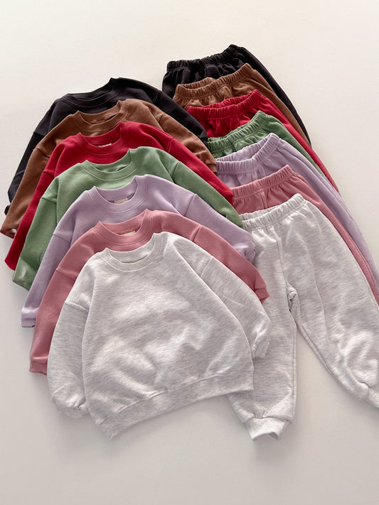 Kids Soy SP26 Long Sleeve Sweatshirt and Jogger Pants Set (1 - 7y) - 7 Colors - AT NOON STORE