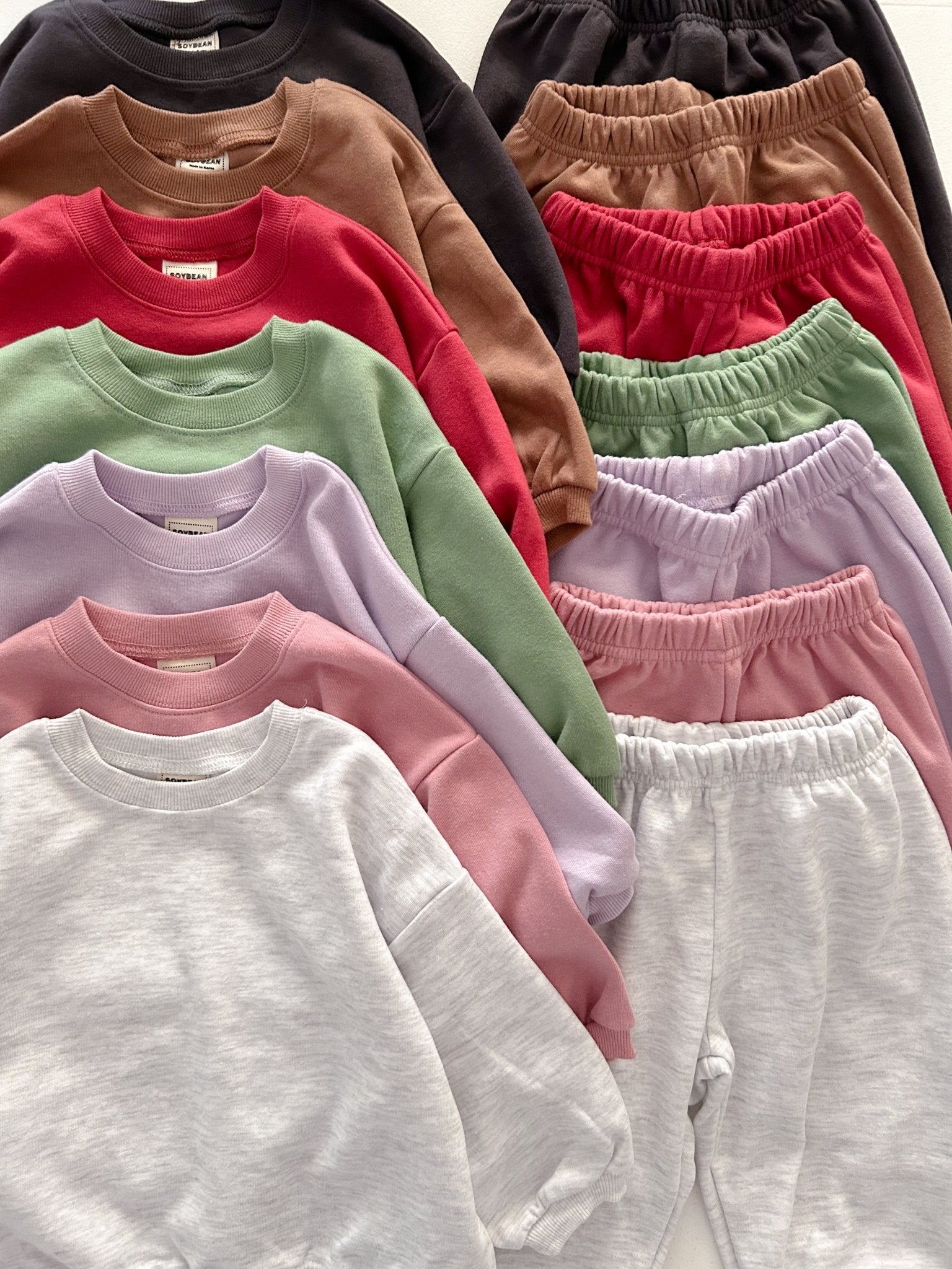Kids Soy SP26 Long Sleeve Sweatshirt and Jogger Pants Set (1 - 7y) - 7 Colors - AT NOON STORE