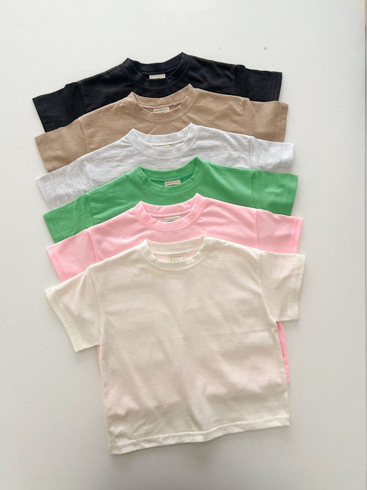 Kids Soy SS25 Basic Short Sleeve Top (1 - 9y) - 6 Colors kids outfit