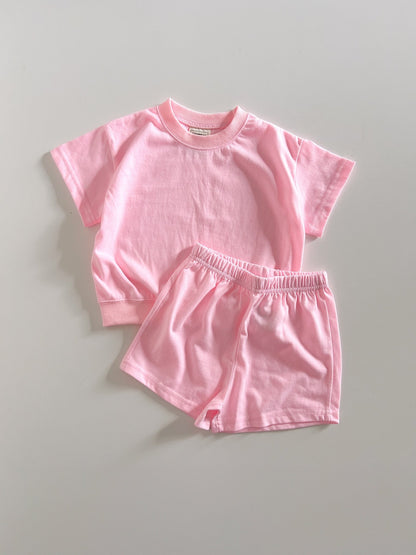 Kids Soy SS25 Basic Short Sleeve Top and Shorts Set (1 - 9y) - 6 Colors kids outfit
