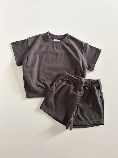 Kids Soy SS25 Basic Short Sleeve Top and Shorts Set (1 - 9y) - 6 Colors kids outfit