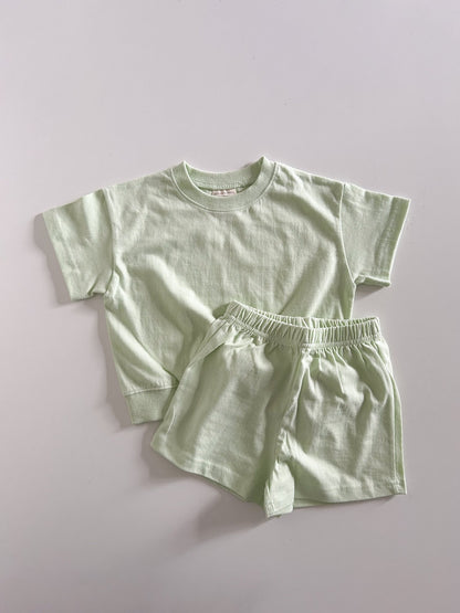 Kids Soy SS25 Basic Short Sleeve Top and Shorts Set (1 - 9y) - 6 Colors kids outfit