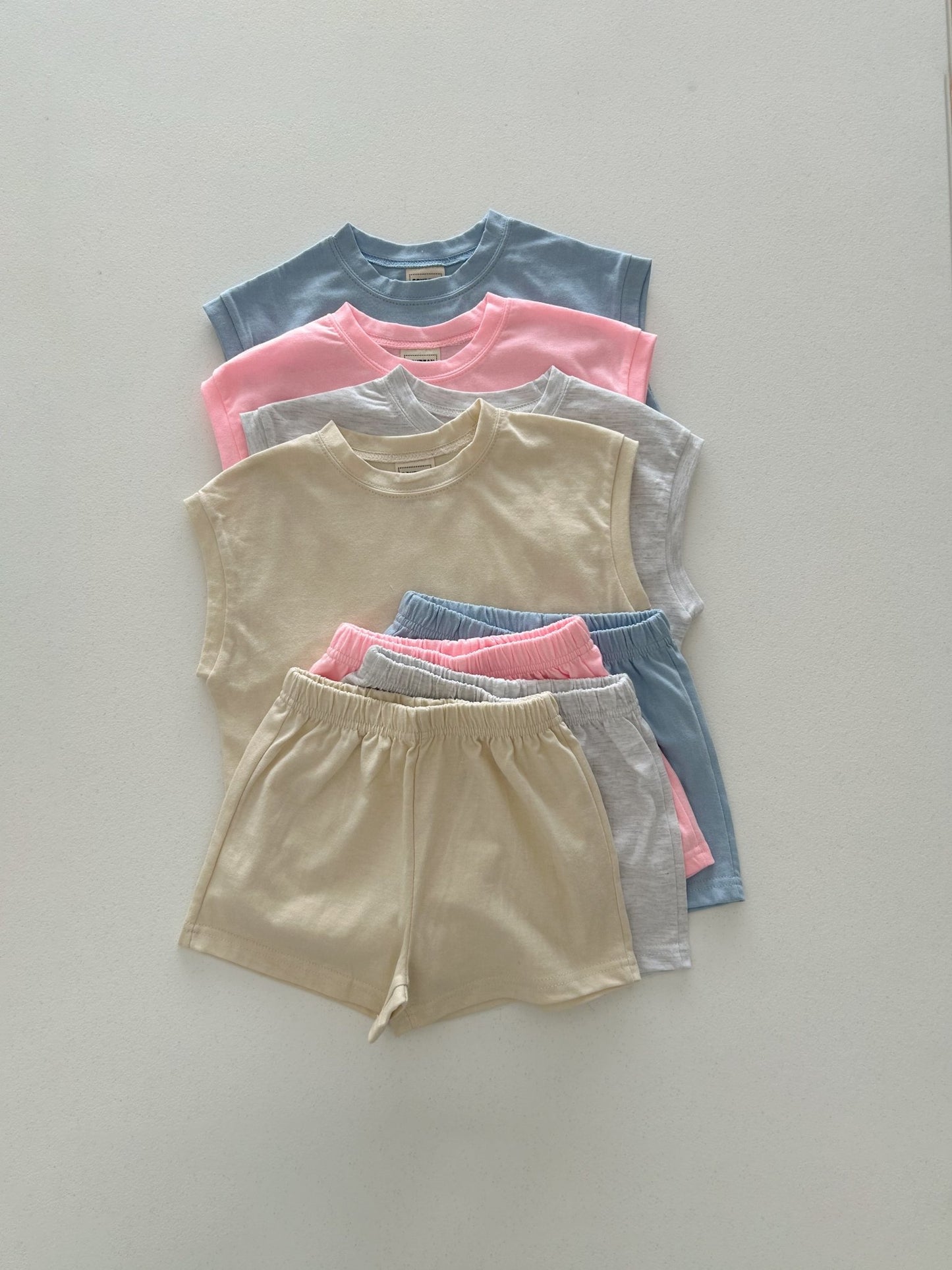 Kids Soy SS25 Muscle Sleeveless Top and Shorts Set (1 - 6y) - 4 Colors kids outfit
