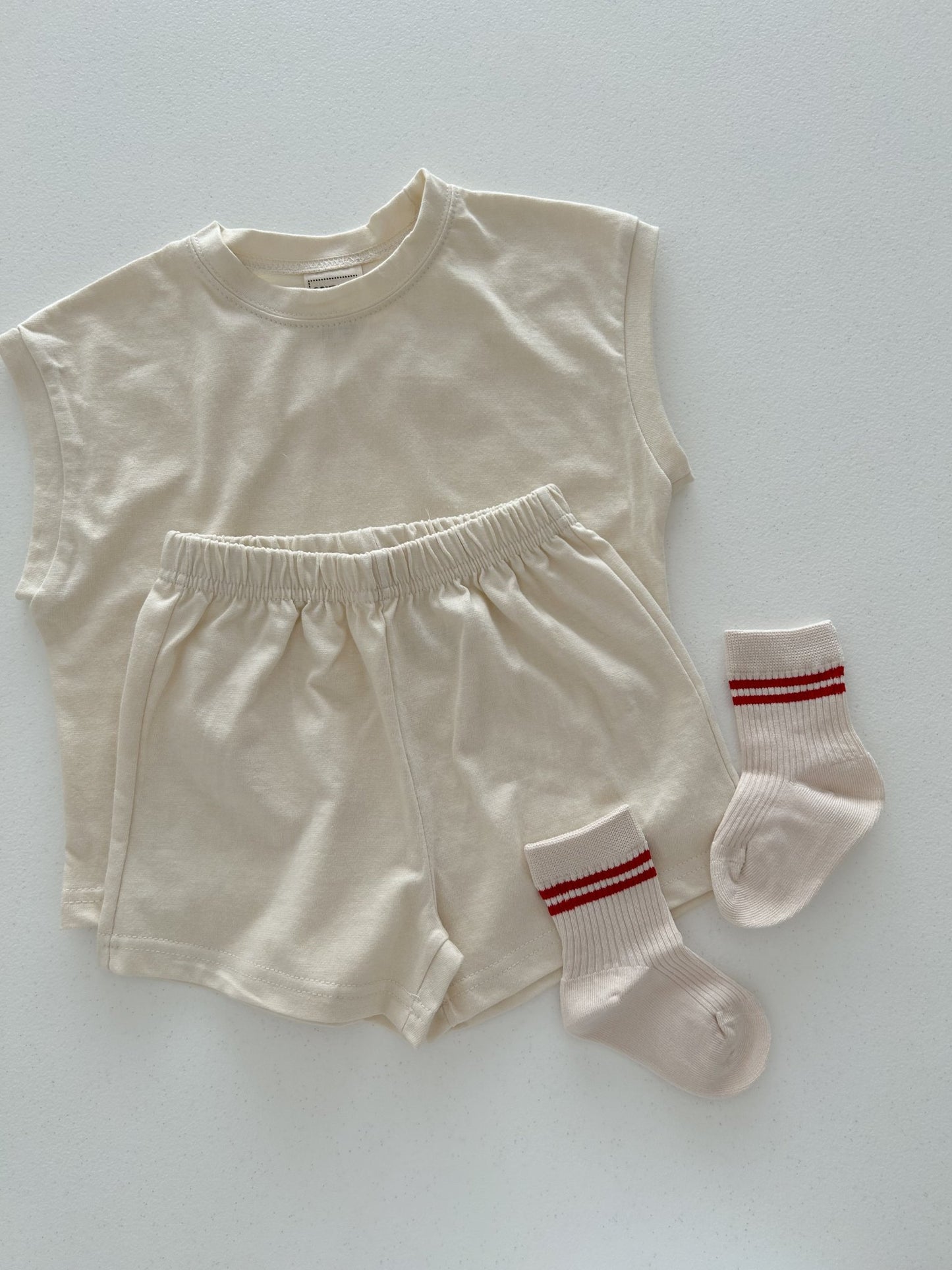 Kids Soy SS25 Muscle Sleeveless Top and Shorts Set (1 - 6y) - 4 Colors kids outfit