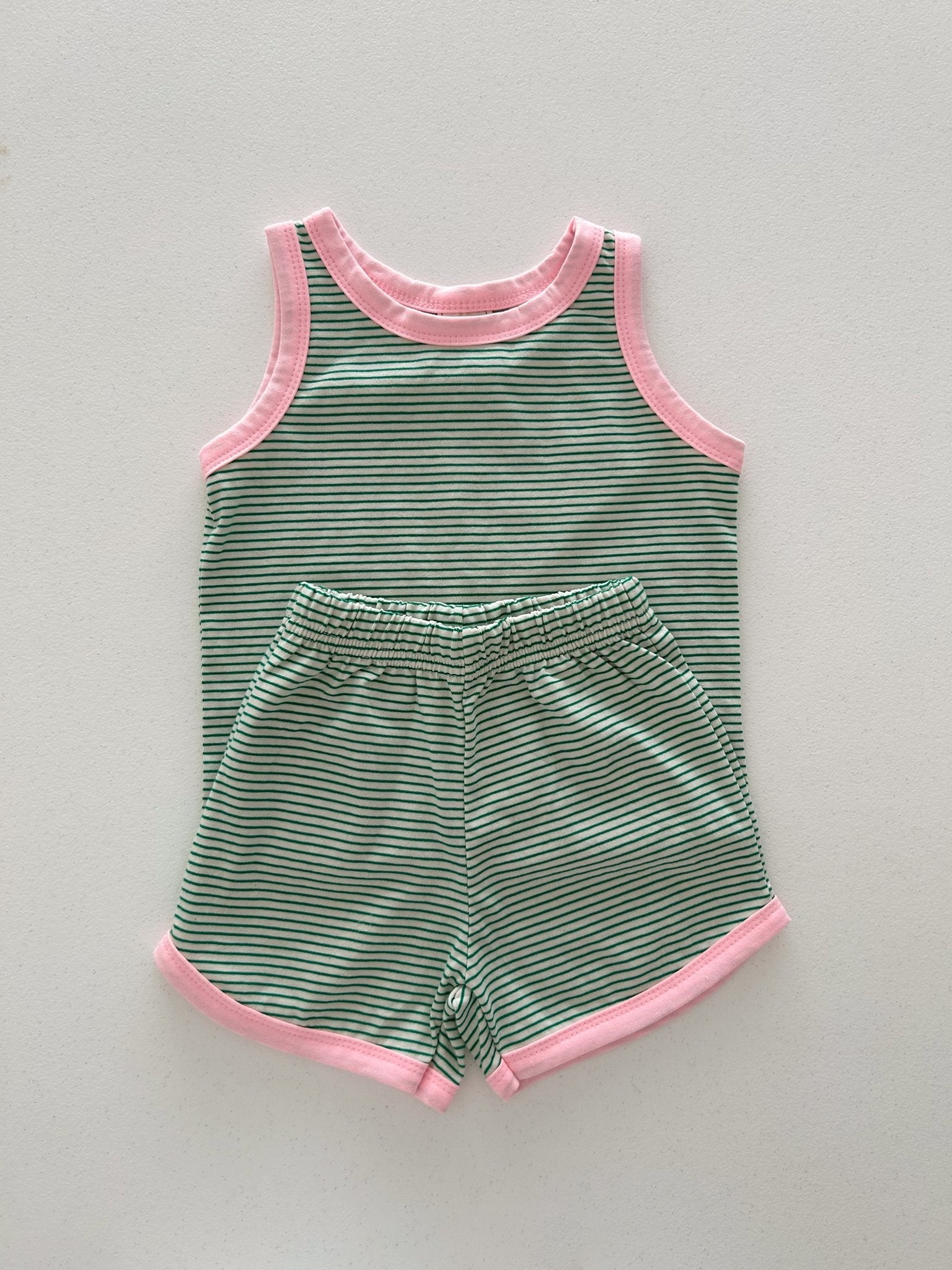 Kids Soy SS25 Stripe Sleeveless Top and Shorts Set (1 - 6y) - 4 Colors kids outfit