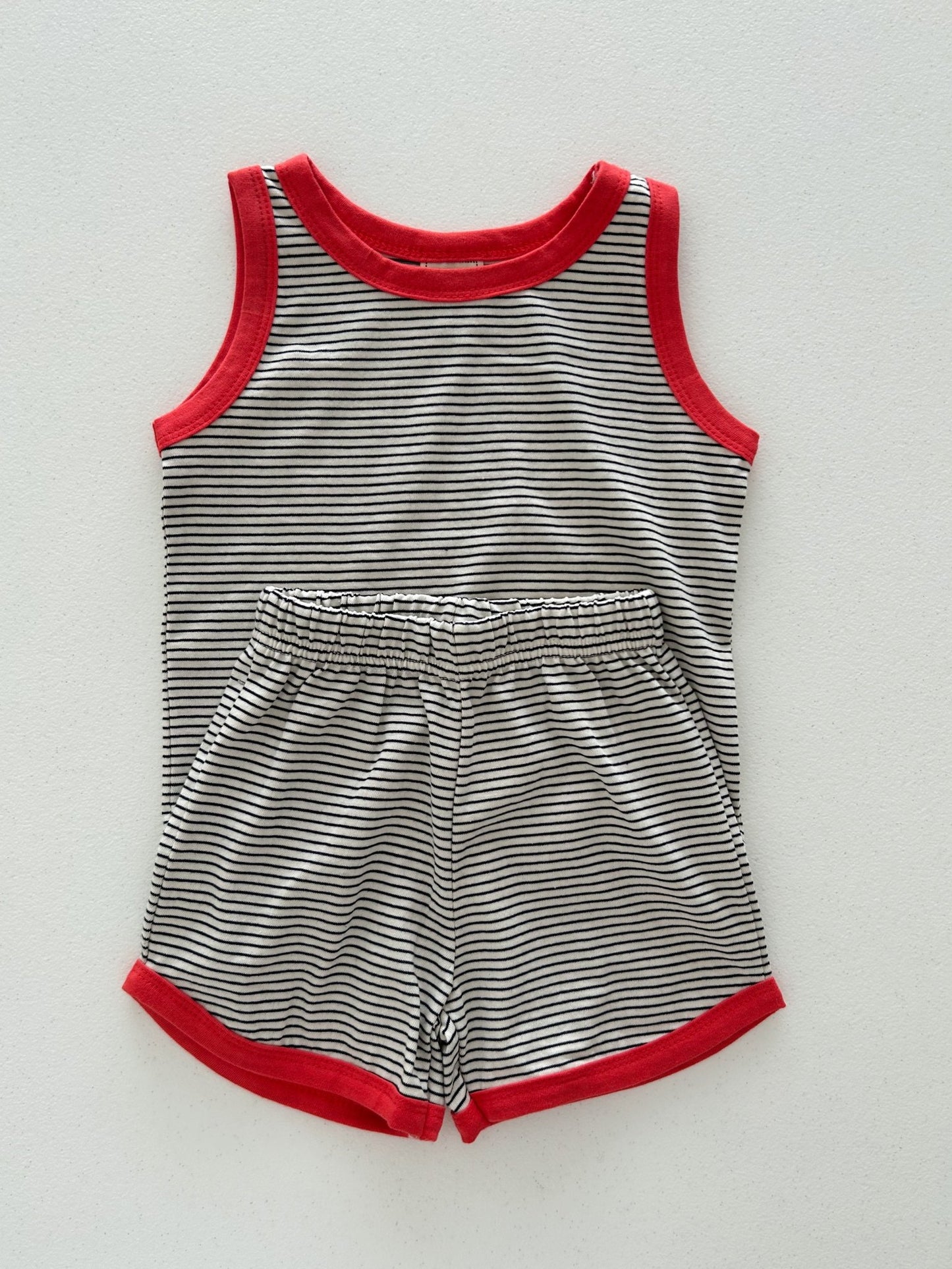 Kids Soy SS25 Stripe Sleeveless Top and Shorts Set (1 - 6y) - 4 Colors kids outfit