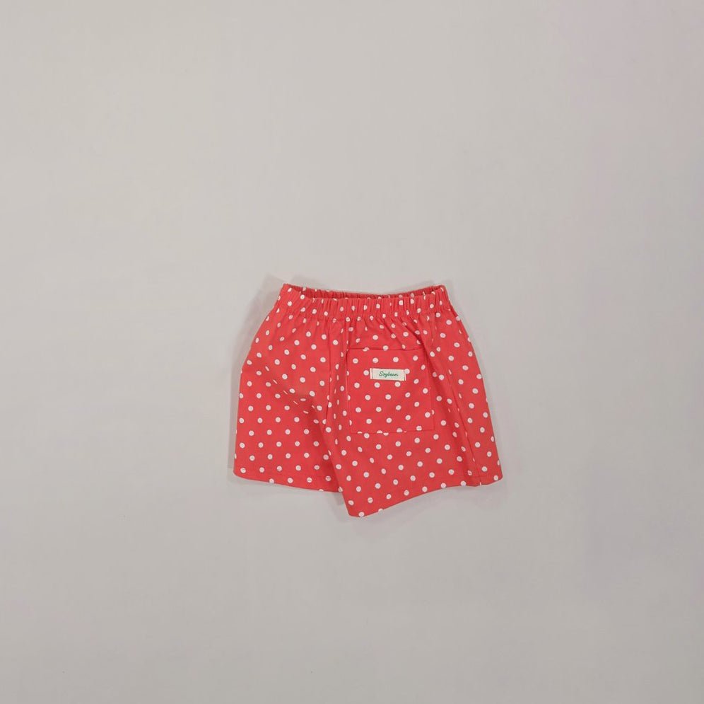 Kids Soy SS26 Polka Dot Shorts (1 - 7y) - Red - AT NOON STORE