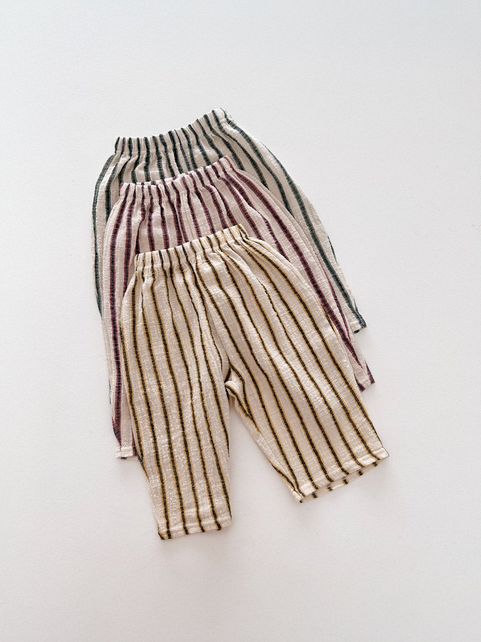Kids Soy SS26 Stripe Cotton Summer Pants (1 - 6y) - 3 Colors - AT NOON STORE