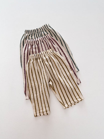Kids Soy SS26 Stripe Cotton Summer Pants (1 - 6y) - 3 Colors - AT NOON STORE