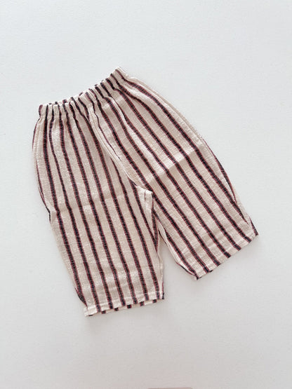 Kids Soy SS26 Stripe Cotton Summer Pants (1 - 6y) - 3 Colors - AT NOON STORE