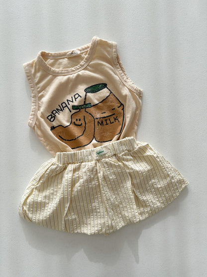Kids Soy SS26 Stripe Seersucket Balloon Skort (2 - 6y) - 3 Colors - AT NOON STORE