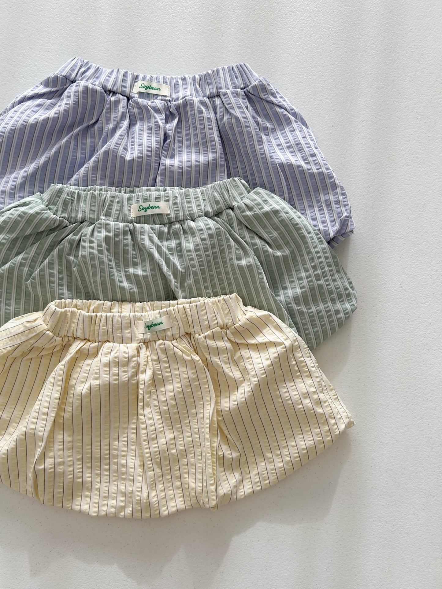 Kids Soy SS26 Stripe Seersucket Balloon Skort (2 - 6y) - 3 Colors - AT NOON STORE