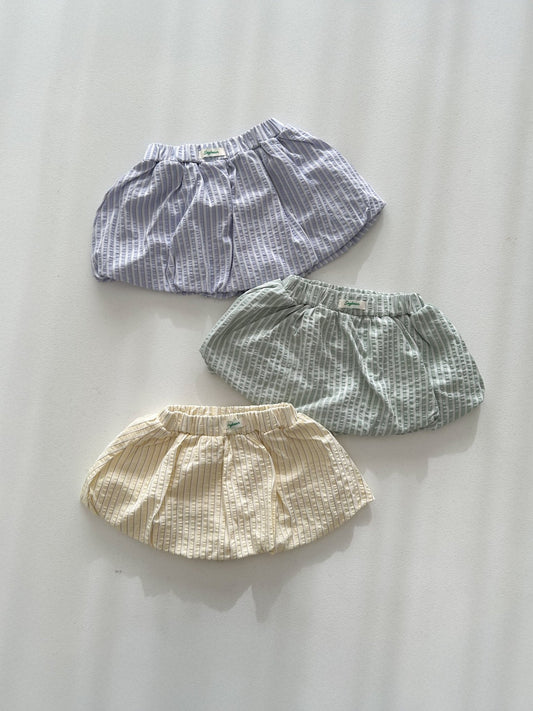 Kids Soy SS26 Stripe Seersucket Balloon Skort (2 - 6y) - 3 Colors - AT NOON STORE