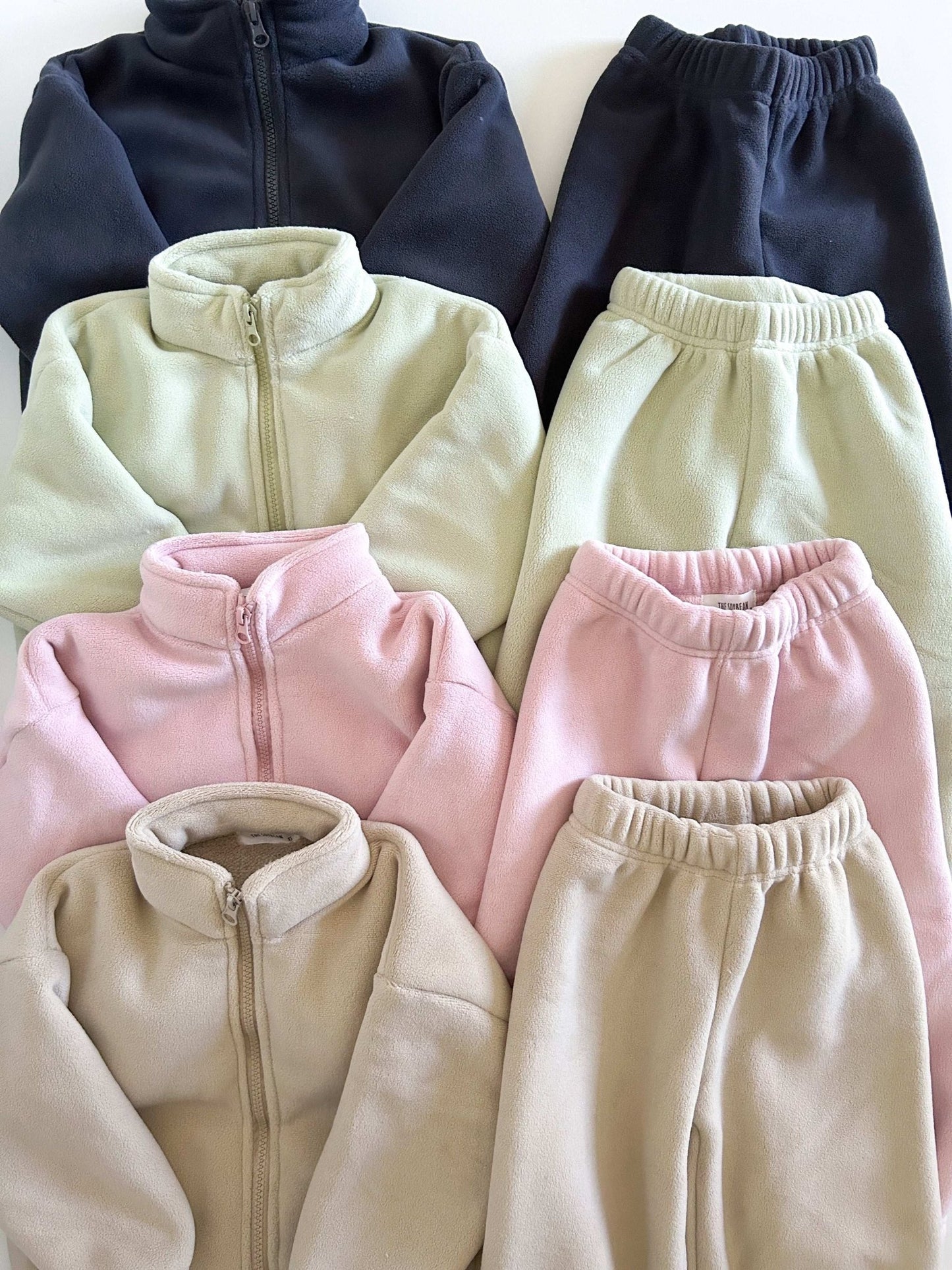Kids Soy W24 Warm Sherpa Linded Fleece Zip Jacket and Jogger Pants Set (1 - 8y) - 4 Colors kids outfit
