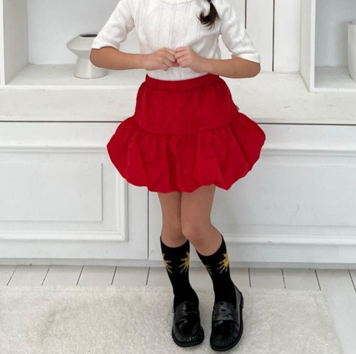 Kids SP26 Balloon Skirt (2 - 7y) - Red kids outfit
