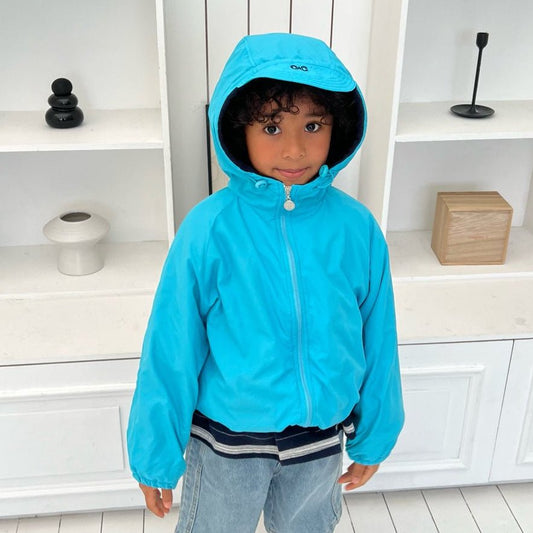 Kids SP26 Brim Zip Up Jacket (3 - 7y) - Blue kids outfit