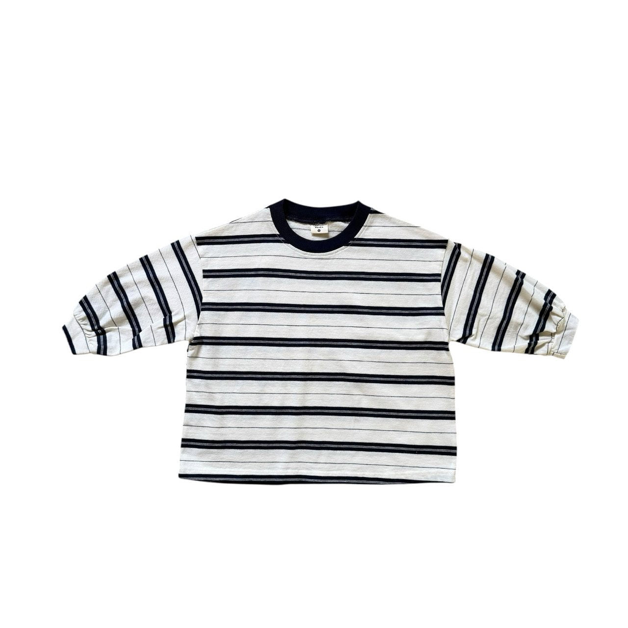 Kids SP26 Crew Neck Stripe Loose Fit Long Sleeve Top (2 - 7y) - 2 Colors kids outfit