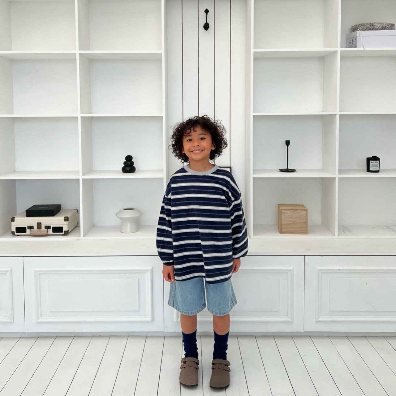 Kids SP26 Denim Shorts (2 - 7y) - Light Denim kids outfit