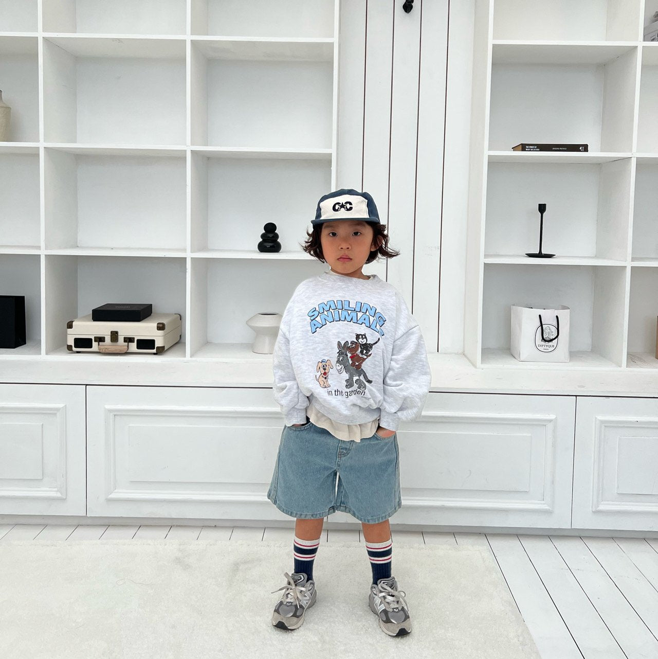 Kids SP26 Denim Shorts (2 - 7y) - Light Denim kids outfit