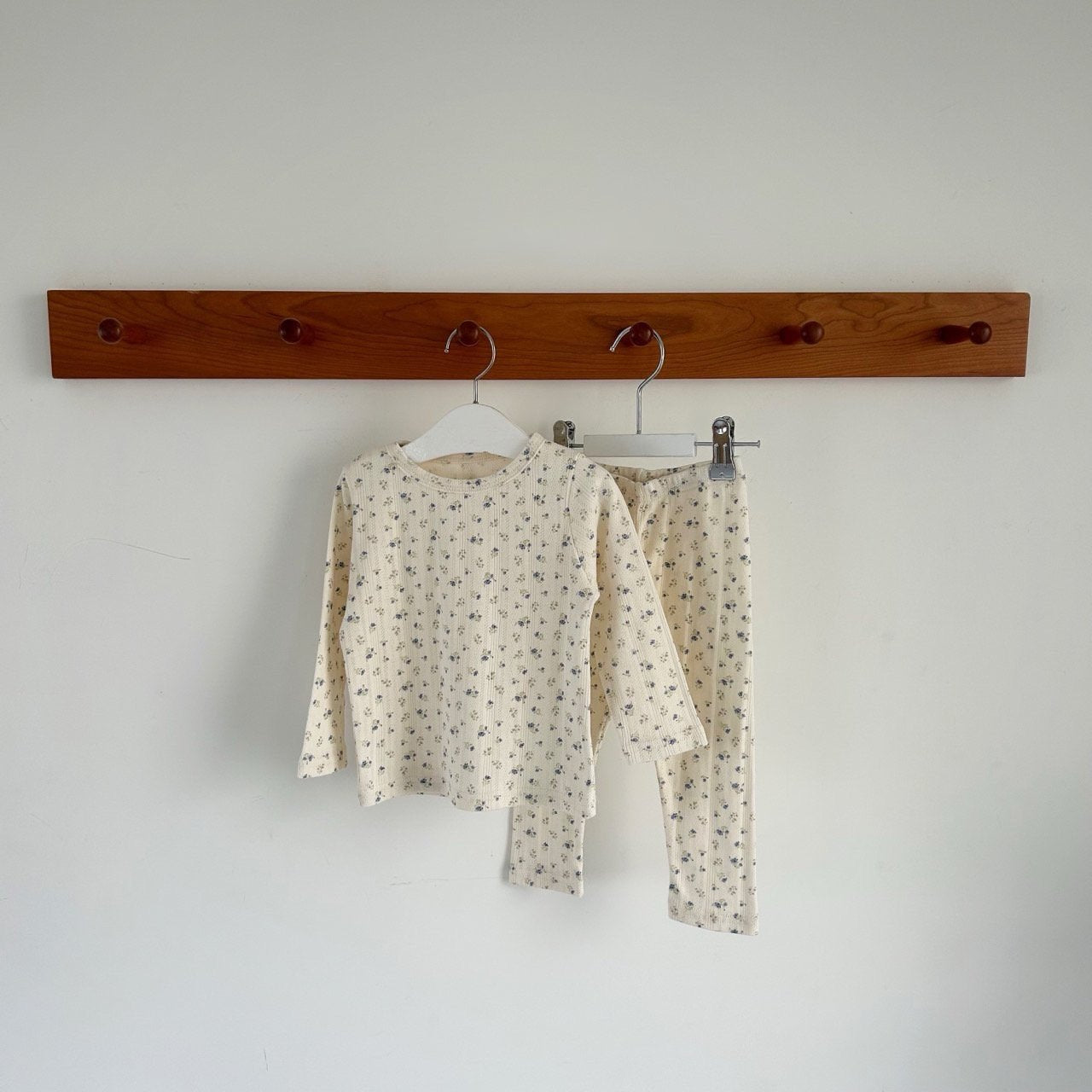 Kids SP26 Floral Pointelle Long Sleeve Top and Pants Set (1 - 7y) - 2 Colors - AT NOON STORE