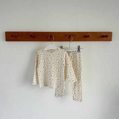 Kids SP26 Floral Pointelle Long Sleeve Top and Pants Set (1 - 7y) - 2 Colors - AT NOON STORE