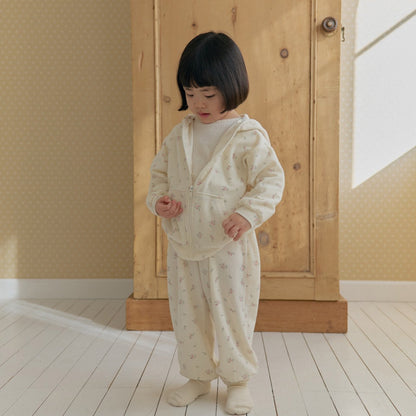 Kids SP26 Floral Terry Cloth Jogger Pants (1 - 7y) - Ivory - AT NOON STORE