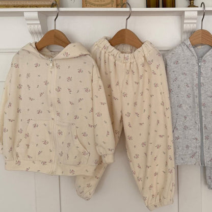 Kids SP26 Floral Terry Cloth Jogger Pants (1 - 7y) - Ivory - AT NOON STORE