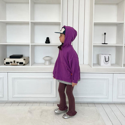 Kids SP26 Kangaroo Pocket Loose Fit Long Sleeve Hoodie (2 - 7y) - 2 Colors kids outfit