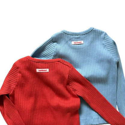 Kids SP26 Ribbed Long Sleeve Tee (2 - 7y) - 2 Colors kids outfit