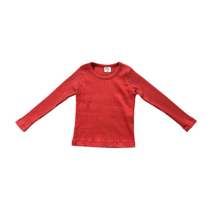 Kids SP26 Ribbed Long Sleeve Tee (2 - 7y) - 2 Colors kids outfit