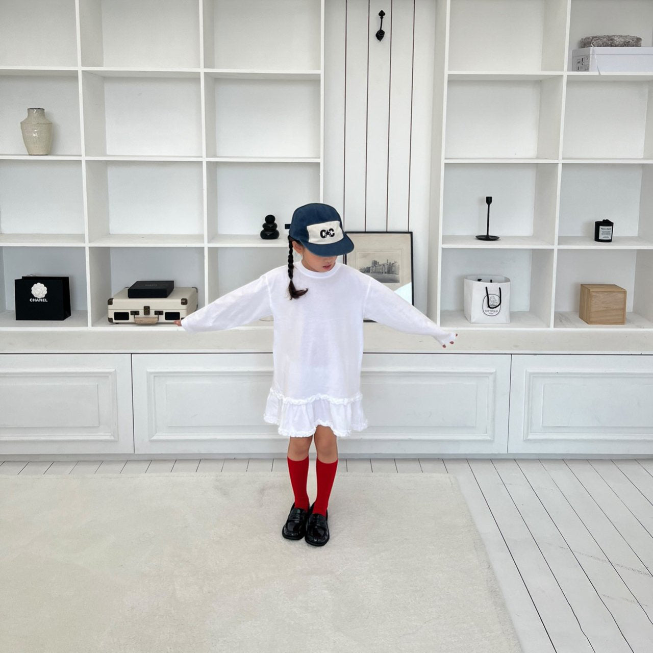 Kids SP26 Ruffle Hem T-shirt Dress (2 - 7y) - 2 Colors kids outfit