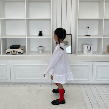 Kids SP26 Ruffle Hem T-shirt Dress (2 - 7y) - 2 Colors kids outfit