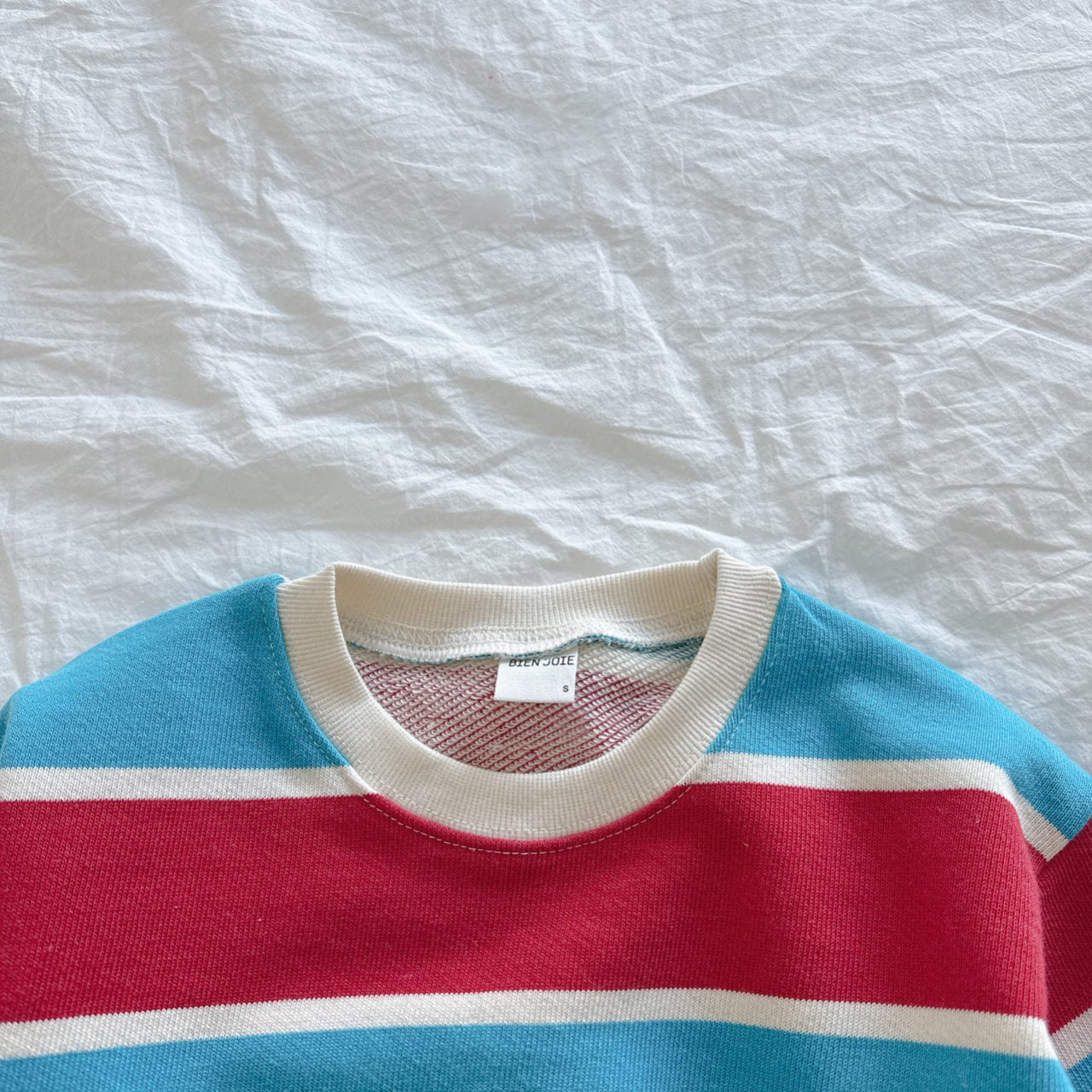 Kids SP26 Stripe Long Sleeve Top (2 - 7y) - Red - AT NOON STORE