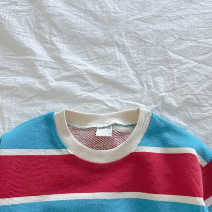 Kids SP26 Stripe Long Sleeve Top (2 - 7y) - Red - AT NOON STORE