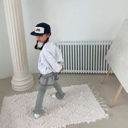 Kids SP26 Stripe Ruffle Hem Leggings (2 - 7y) - 2 Colors kids outfit