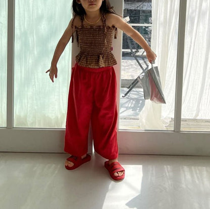 Kids SS25 Garment Dyed Wide Leg Pants (2 - 7y) - 2 Colors kids outfit