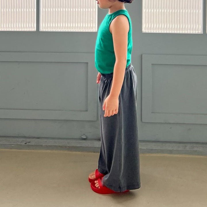 Kids SS25 Garment Dyed Wide Leg Pants (2 - 7y) - 2 Colors kids outfit