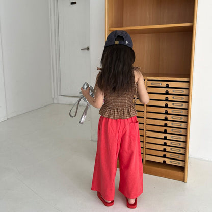 Kids SS25 Garment Dyed Wide Leg Pants (2 - 7y) - 2 Colors kids outfit