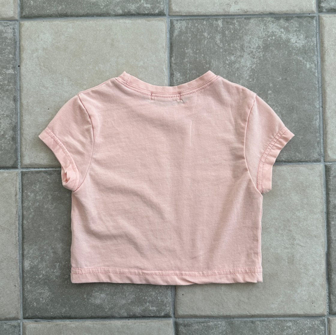Kids SS25 Shell Print Short Sleeve Cropped Top (2 - 9y) - 2 Colors kids outfit